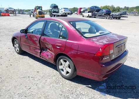 2004 Honda Civic Ex z USA, uszkodzony, nr VIN 2HGES25774H596485